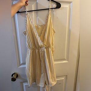 Summer romper yellow strips
